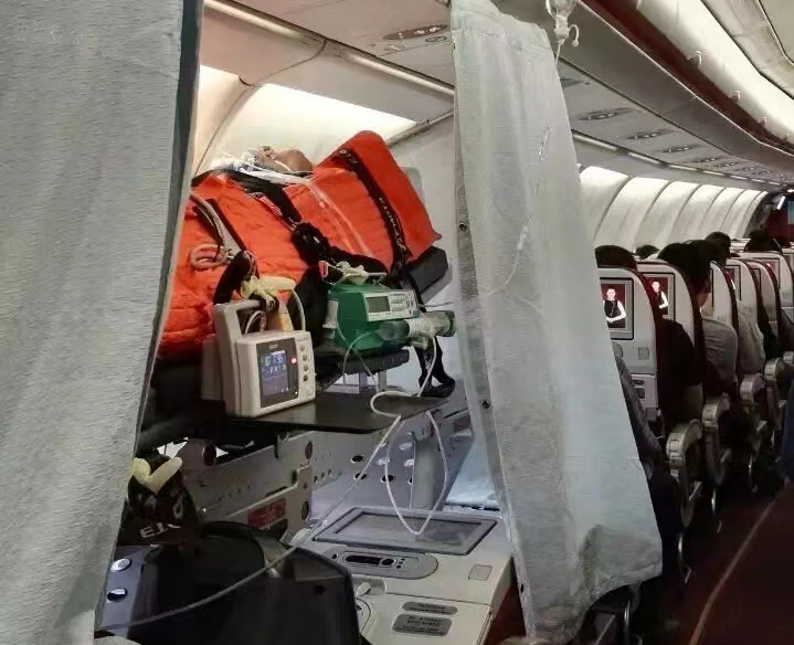 华蓥市跨国医疗包机、航空担架